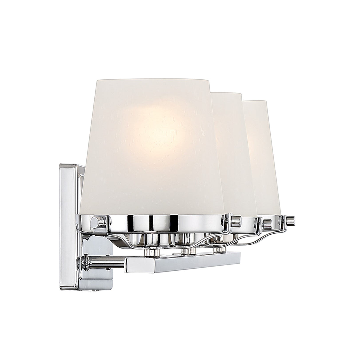 Savoy House Klein 24in 3-Light Vanity Light | Modern Polished Chrome and Seeded Frosted Glass | Bathroom Vanity & Powder Room | Model L8-5250-3-11