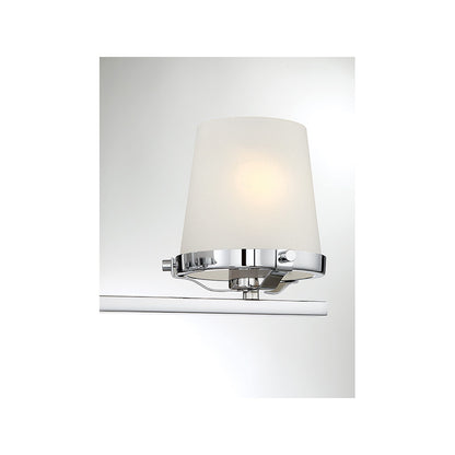 Savoy House Klein 24in 3-Light Vanity Light | Modern Polished Chrome and Seeded Frosted Glass | Bathroom Vanity & Powder Room | Model L8-5250-3-11