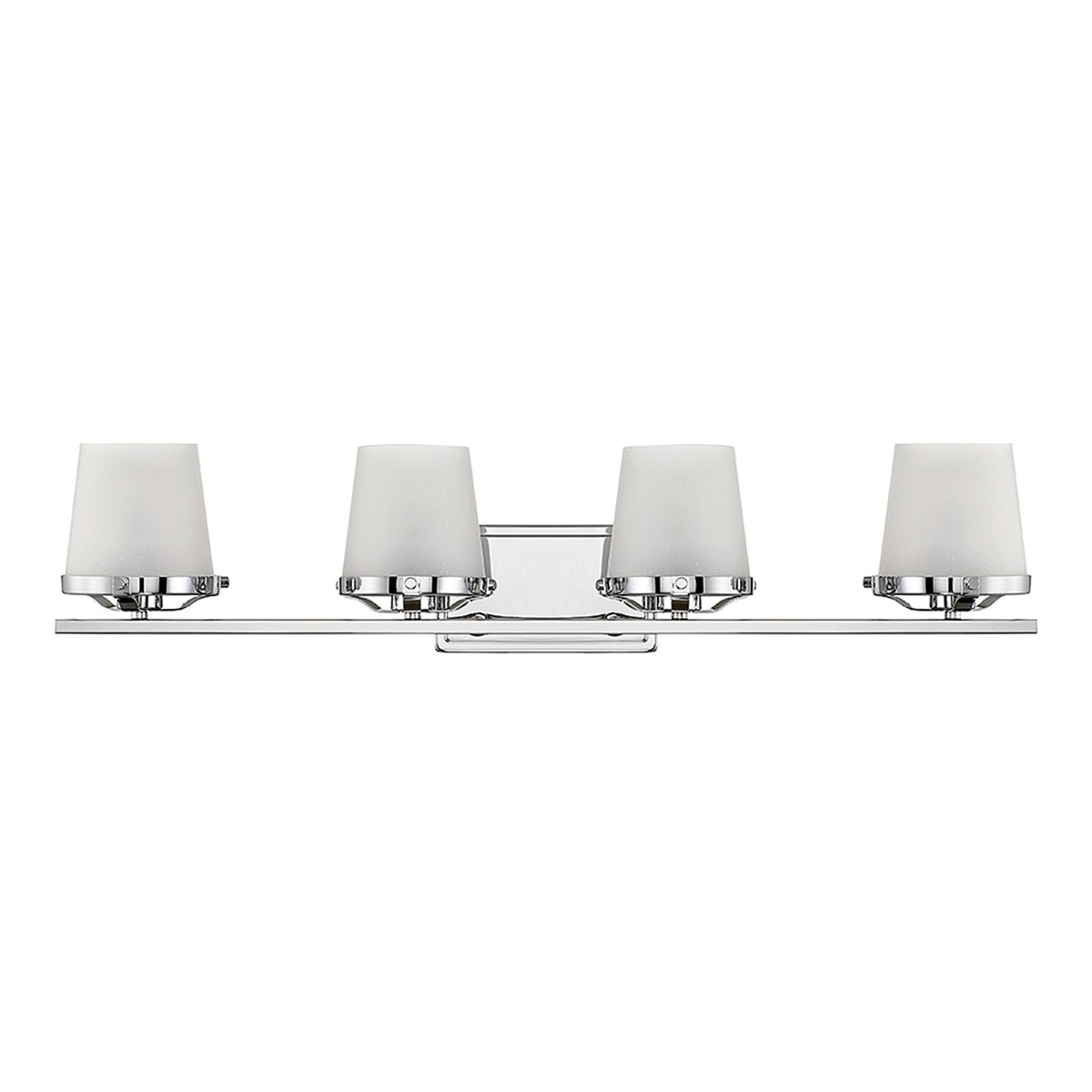 Savoy House Klein 33in 4-Light Vanity Light | Modern Polished Chrome and Seeded Frosted Glass | Bathroom Vanity & Powder Room | Model L8-5250-4-11