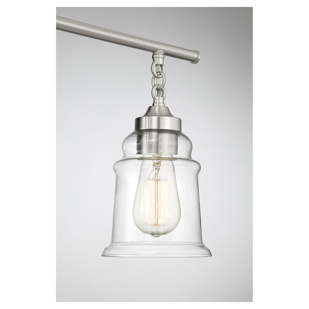 Savoy House Fuller 24in 3-Light Vanity Light | Vintage Satin Nickel and Clear Glass | Bathroom Vanity | 24 x 6.75 x 11 in | Model L8-8055-3-SN