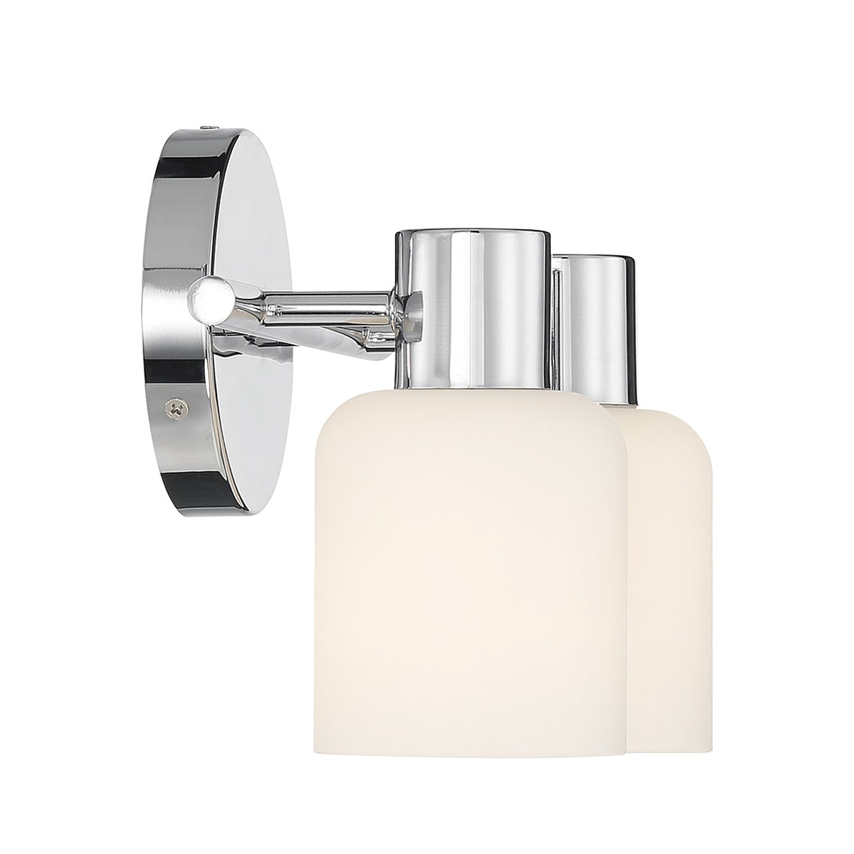 Savoy House Strand 10in 2-Light Vanity Light | Vintage Chrome and White Glass | Bathroom Vanity | 6.25 x 10.25 x 8 in | Model L8-9022-2-11