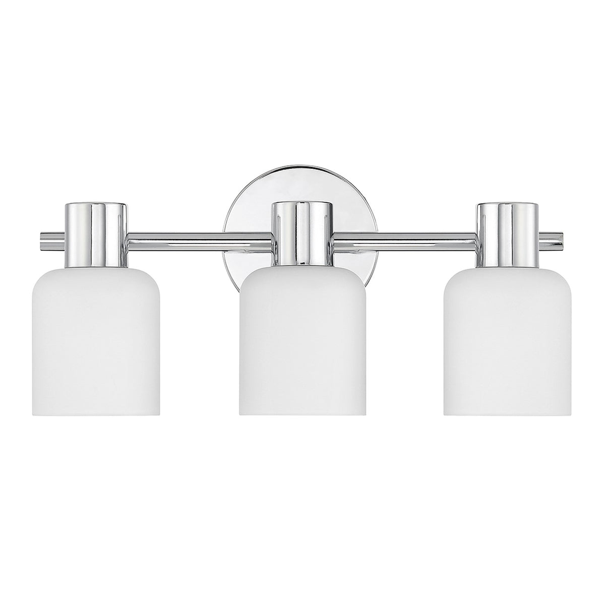 Savoy House Strand 17in 3-Light Vanity Light | Vintage Chrome and White Glass | Bathroom Vanity | 6.25 x 16.75 x 8 in | Model L8-9022-3-11