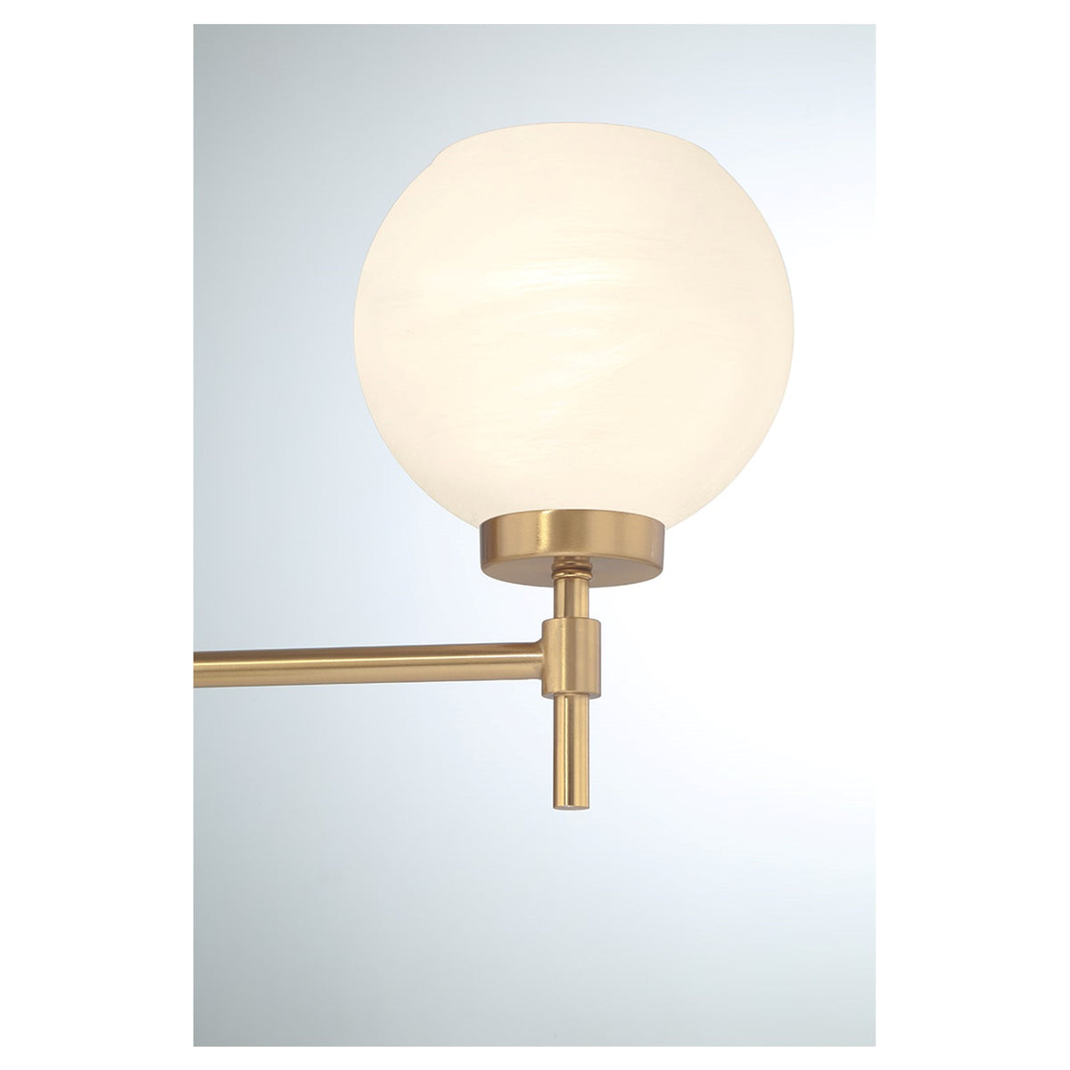 Savoy House Hannah 24in 3-Light Vanity Light | Vintage Warm Brass and White Strie Glass | Bathroom Vanity | 24 x 7 x 8 in | Model L8-9621-3-322