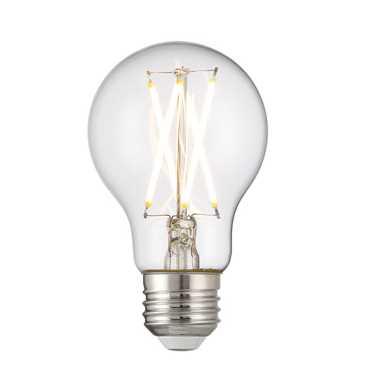 Savoy House 7W E26 A19 LED Bulb | Clear Glass Dimmable | 3000K Warm White | 800 Lumens, 90+ CRI | Model LA1A19C73E26D
