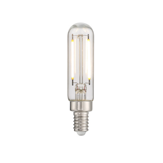 Savoy House T6 3.38in 1-Light LED Bulb | Clear Glass Dimmable | Damp Rated Indoor & Covered Patio | 338 Lumens 3000K 90+ CRI | Model LA1T6C23E12D
