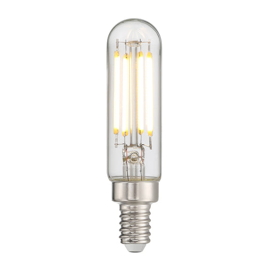 Savoy House T6 3.38in 1-Light LED Bulb | Clear Glass Dimmable | Damp Rated Indoor & Covered Patio | 473 Lumens 3000K 90+ CRI | Model LA1T6C43E12D