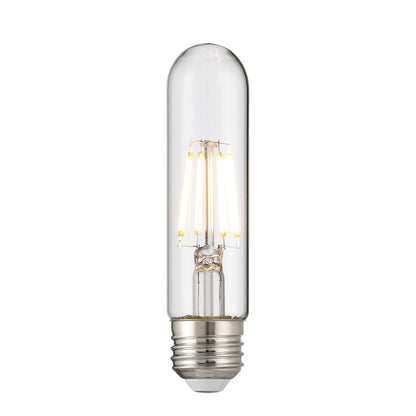 Savoy House 5W E26 T9 7.5in 3000K Clear Dimmable LED Bulb | Clear Glass and Metal | Accent & Task Lighting | 517 Lumens, 90+ CRI | Model LA1T9C53E26D5