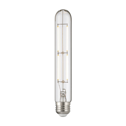Savoy House 5W E26 T9 11in 3000K Clear Dimmable LED Bulb | Clear Glass and Metal | Accent & Task Lighting | 549 Lumens, 90+ CRI | Model LA1T9C53E26D7
