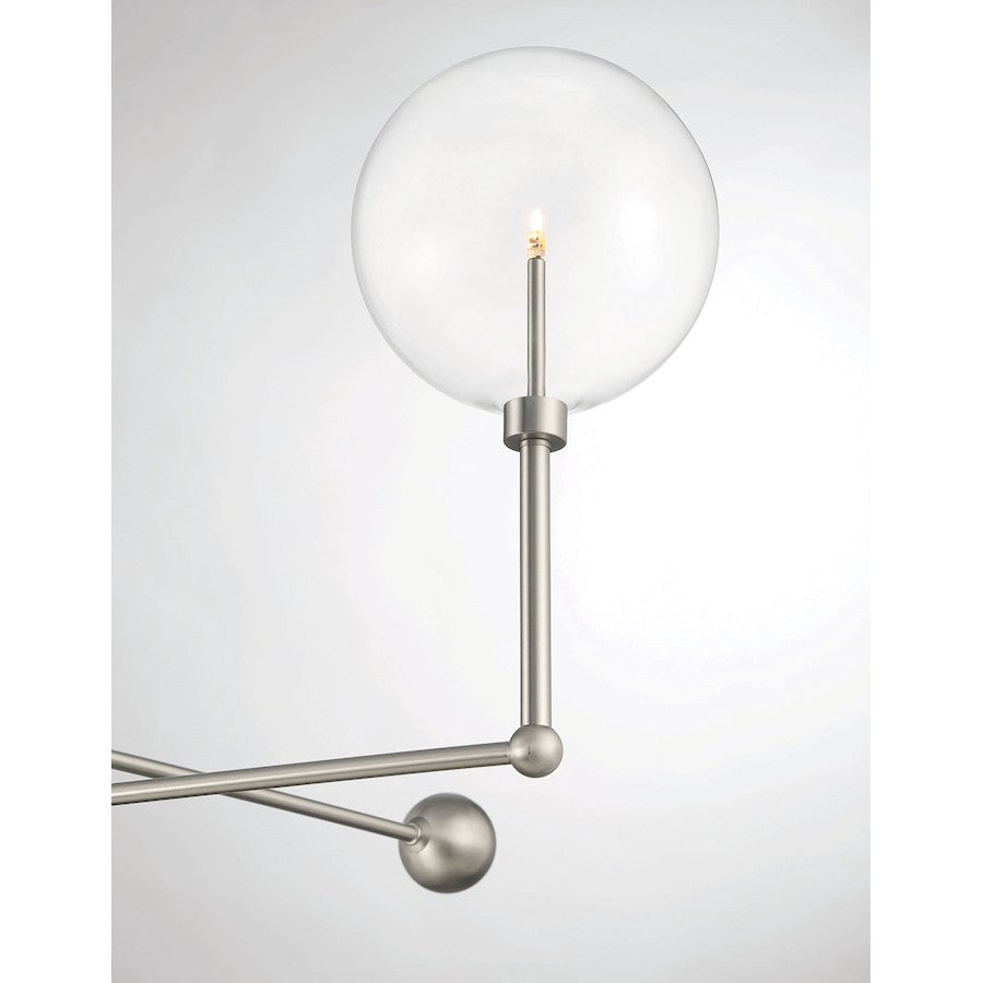 3-Light Chandelier, Brushed Nickel