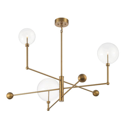 3-Light Chandelier, Brushed Nickel