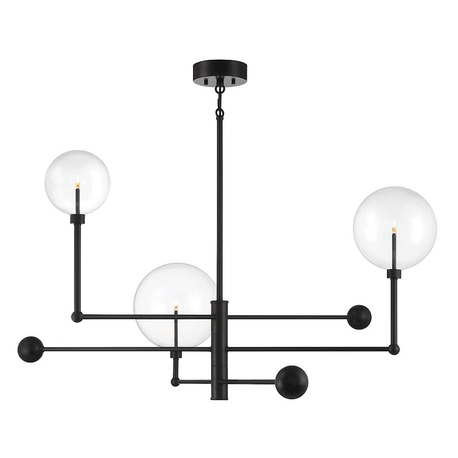 3-Light Chandelier, Brushed Nickel