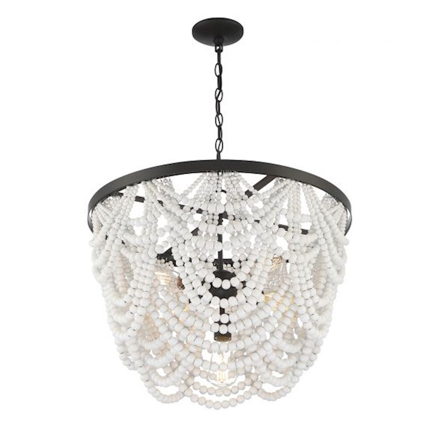 5-Light Chandelier, White