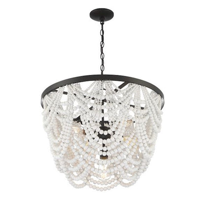 5-Light Chandelier, White