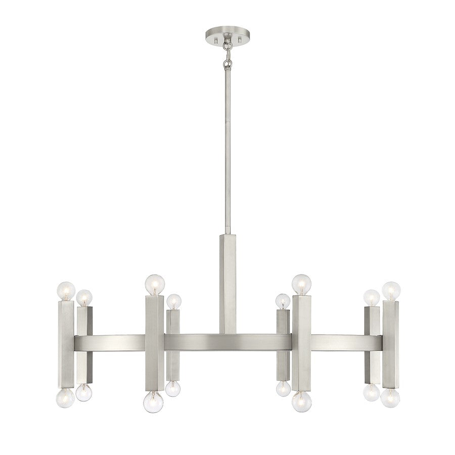 Savoy House 16-Light Chandelier, Brushed Nickel - M100103BN