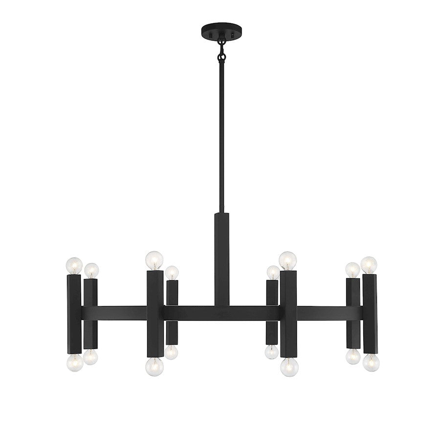 Savoy House 16-Light Chandelier, Matte Black - M100103MBK