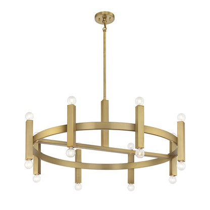 16-Light Chandelier, Brushed Nickel