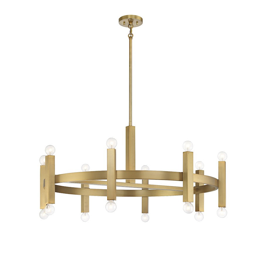 16-Light Chandelier, Brushed Nickel