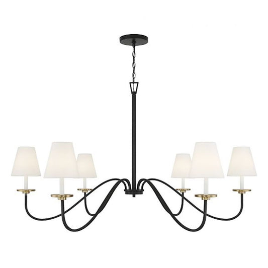 6-Light Chandelier, Black