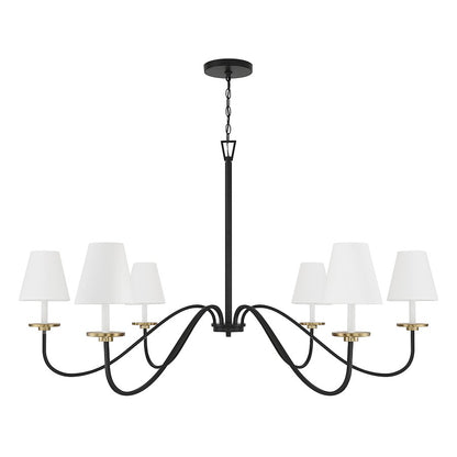 6-Light Chandelier, Black