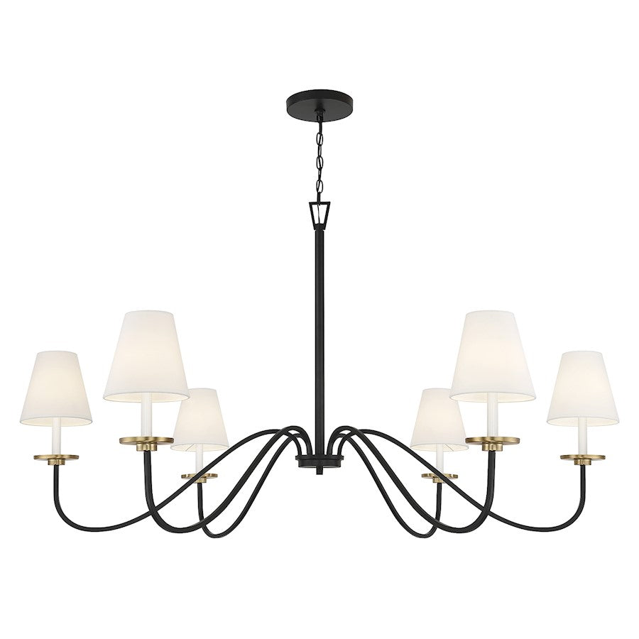 6-Light Chandelier, Black