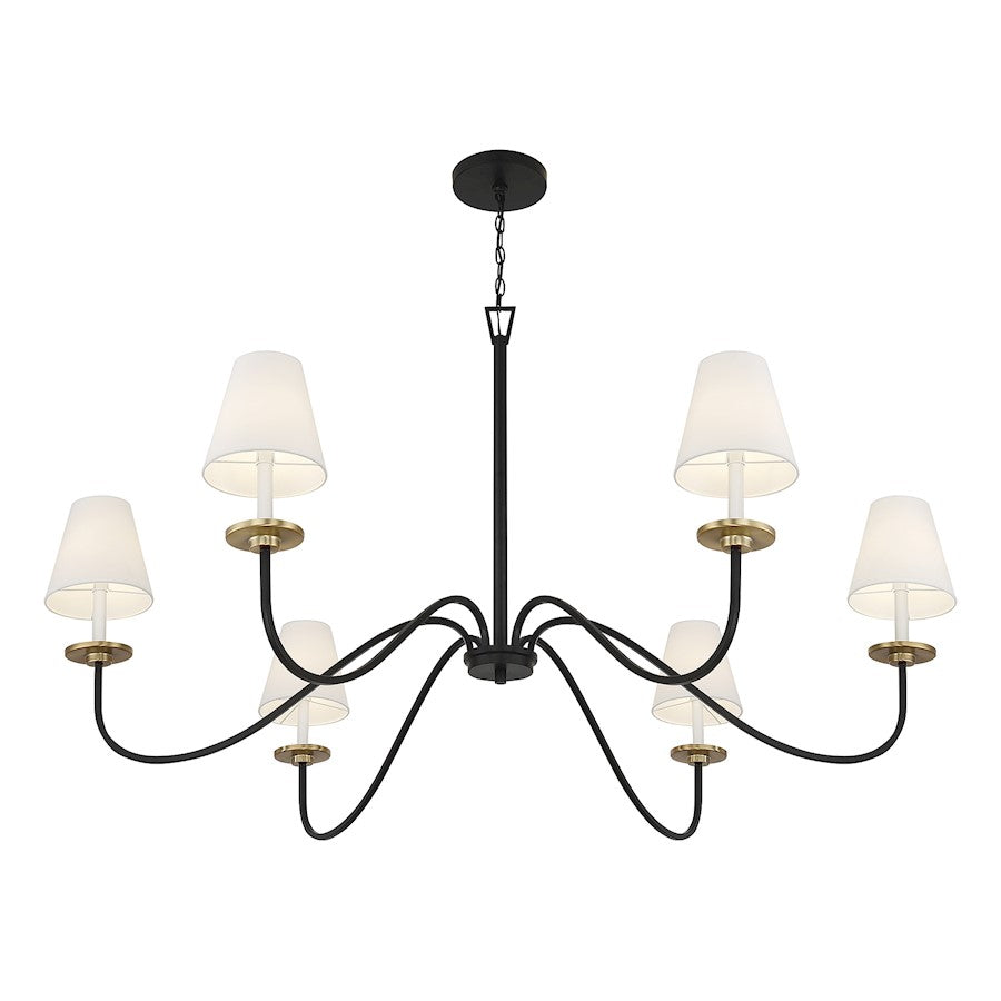 6-Light Chandelier, Black