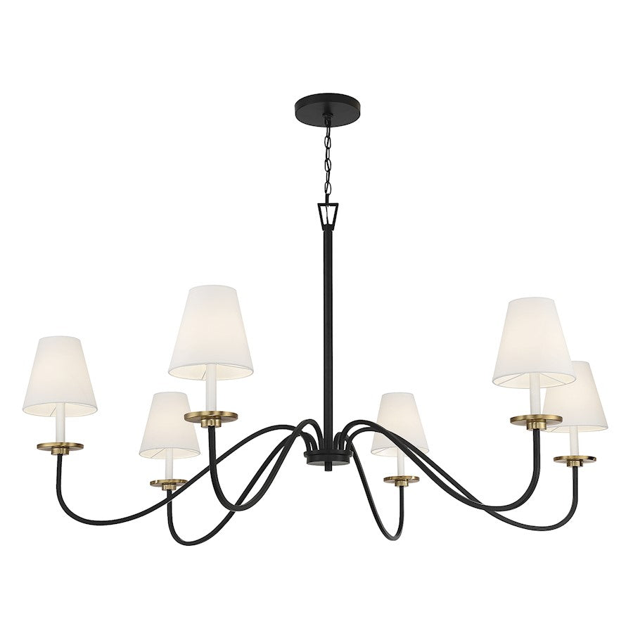 6-Light Chandelier, Black