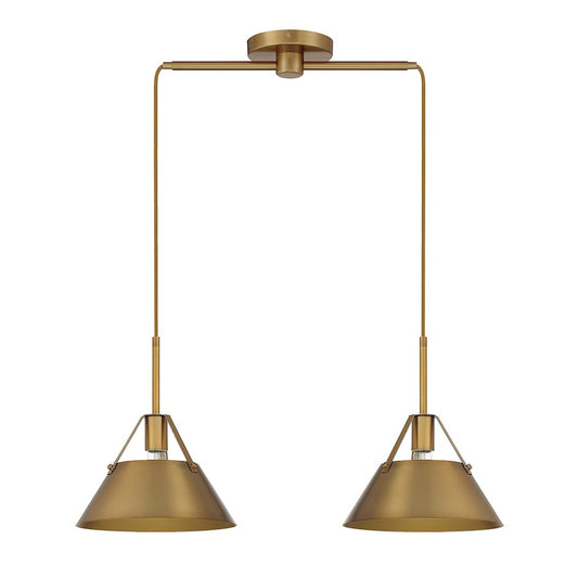 Meridian Vintage 2 Light Linear Chandelier