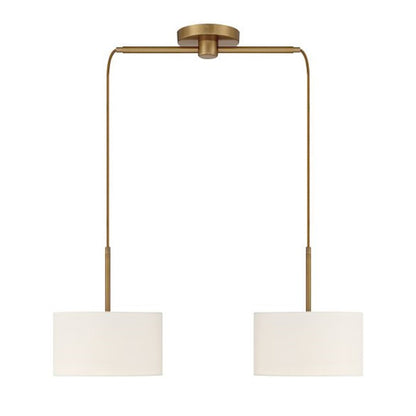 Meridian Vintage 2 Light 14" Linear Chandelier