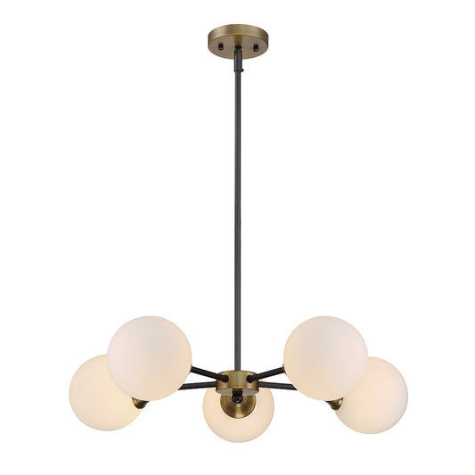 5-Light 5" Chandelier, Oil Rubbed Bronze