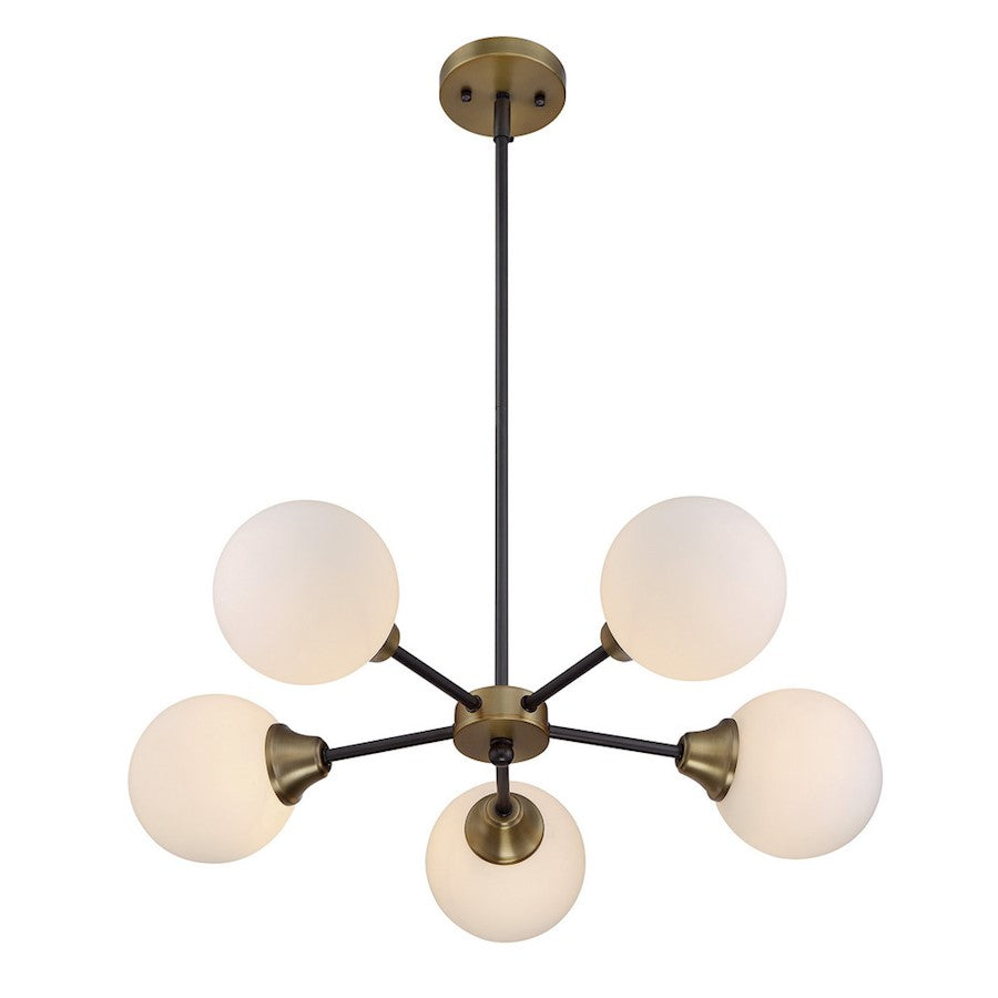 5-Light 5" Chandelier, Oil Rubbed Bronze