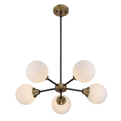 5-Light 5" Chandelier, Oil Rubbed Bronze