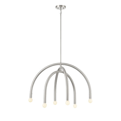 Savoy House 6-Light 20" Chandelier, Brushed Nickel - M100115BN