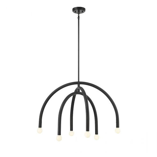 Savoy House 6-Light 20" Chandelier, Matte Black - M100115MBK