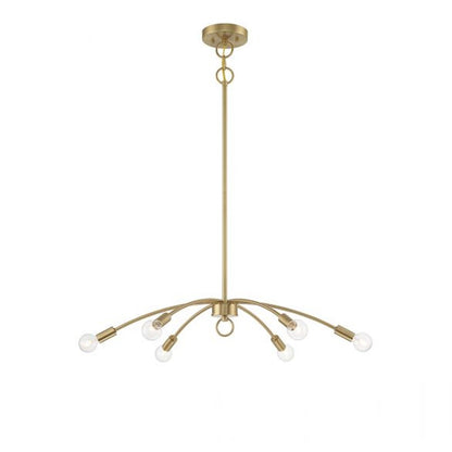 6-Light 27" Chandelier, Matte Black