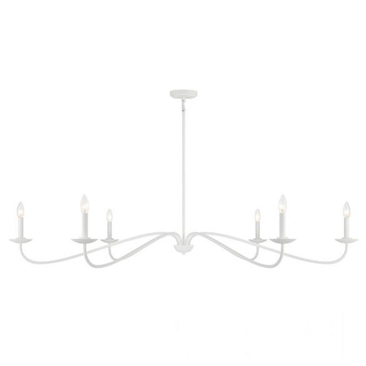 Savoy House 6-Light 62" Chandelier, Bisque White - M100119BQW