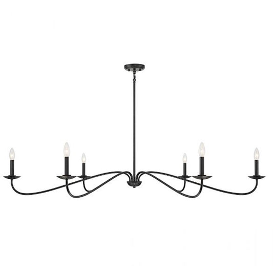 Savoy House 6-Light 62" Chandelier, Matte Black - M100119MBK