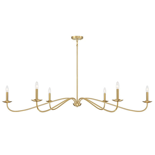 Savoy House 6-Light 62" Chandelier, Natural Brass - M100119NB