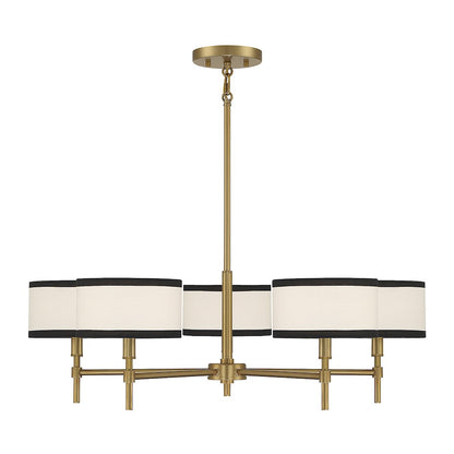 30"Chandelier, Natural Brass