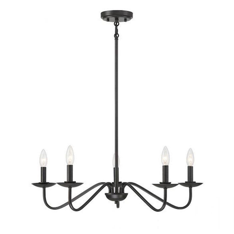 Savoy House 5-Light 28" Chandelier, Matte Black - M100120MBK