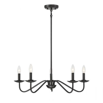 5-Light 28" Chandelier, Bisque White