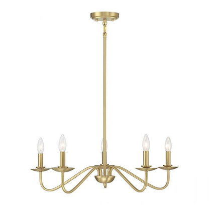 5-Light 28" Chandelier, Bisque White