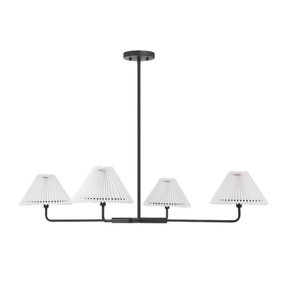 4-Light Chandelier, Matte Black