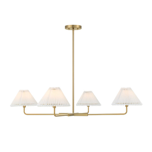 2-Light 11" Linear Chandelier, Matte Black