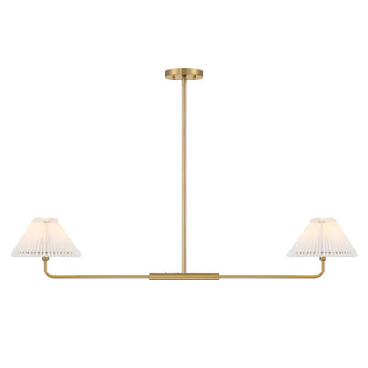 2-Light 11" Linear Chandelier, Matte Black