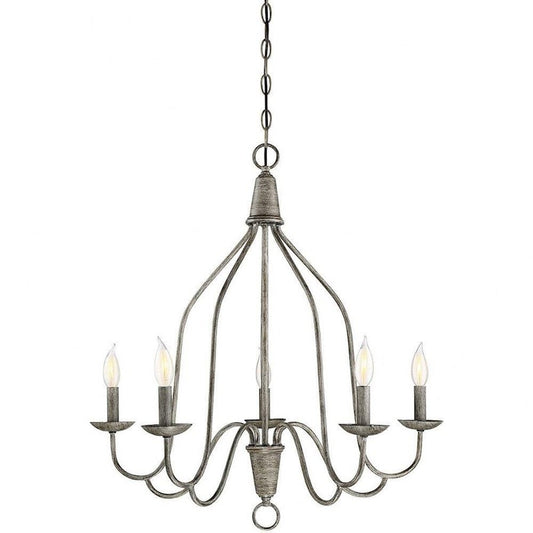 Savoy House 5-Light Chandelier, Distressed Wood - M10043DW