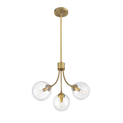 3-Light Chandelier, Matte Black
