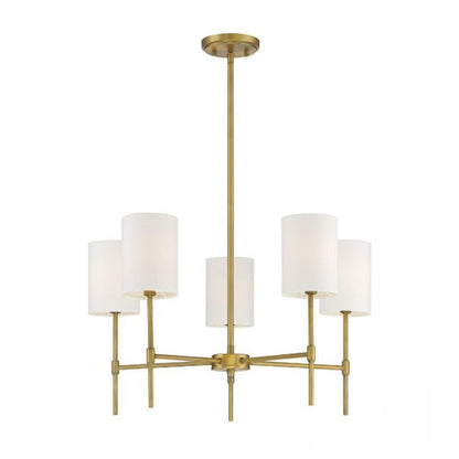 Savoy House 5-Light 15" Chandelier, Natural Brass - M10067NB