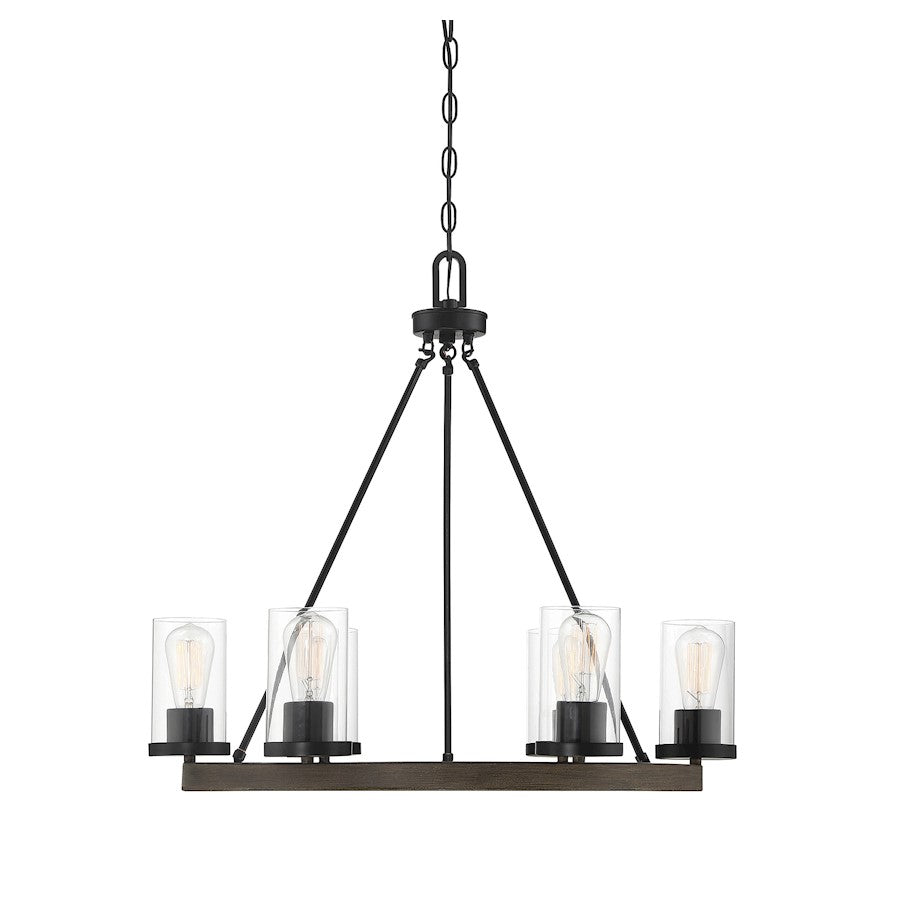 6-Light Chandelier, Greywood Chrome