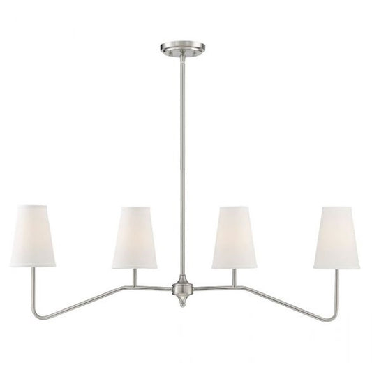 Savoy House 4-Light Linear Chandelier, Brushed Nickel - M10078BN