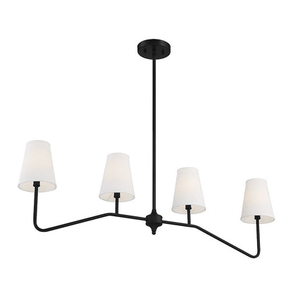 Meridian Modern 4 Light Linear Chandelier
